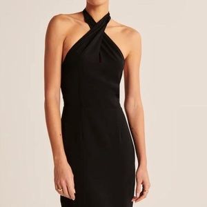 Abercrombie Black Twist Front Halter Dress